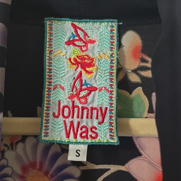 Johnny Was Beautiful Kimono Navy with Floral size Small - Picture 2 of 6